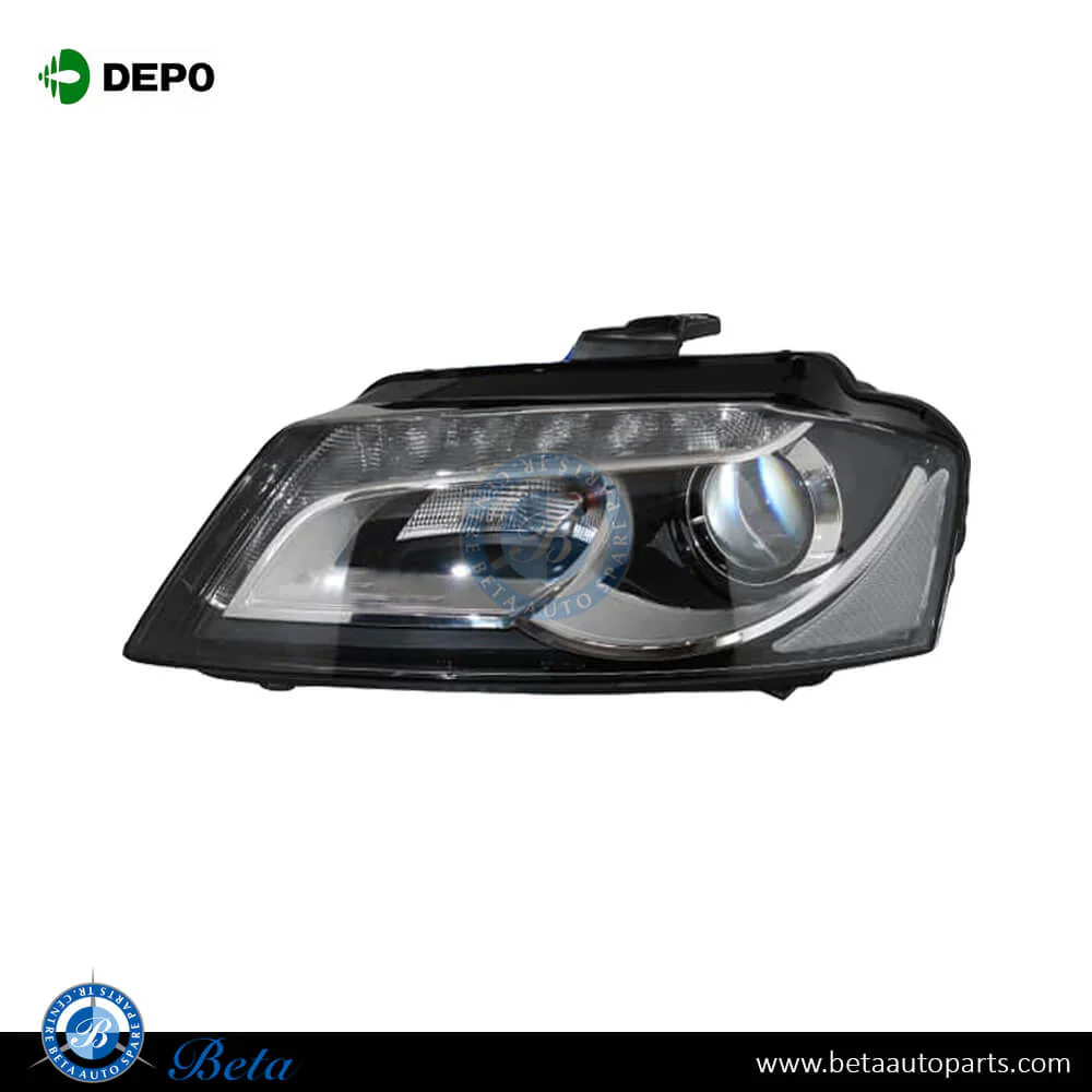 Audi A3 (2008-2012), Headlamp Xenon (Left), Depo, 8P0941029AM / 8P0941029BE