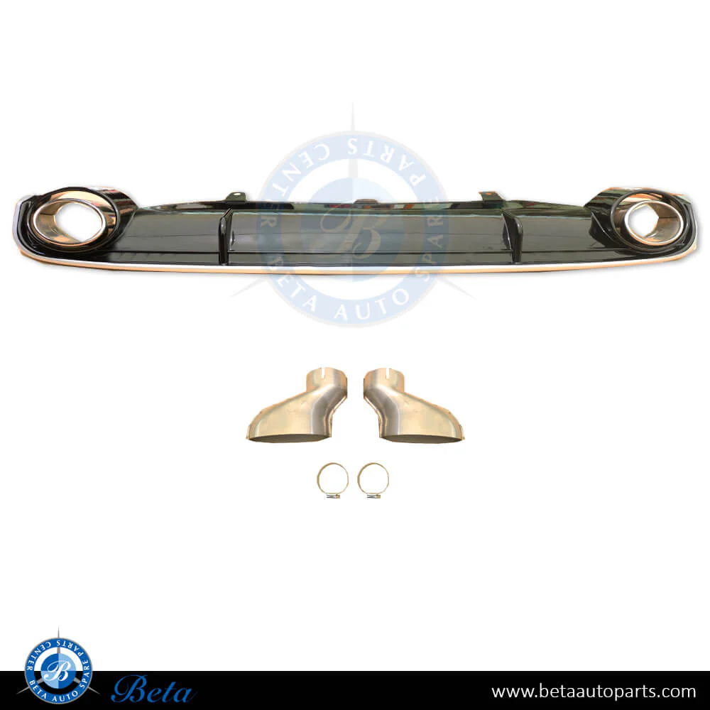 Audi A7 (2011-2014), Rear Diffuser RS7 Look with Exhaust Tips for Standard Bumpers, China, 4G8807521A