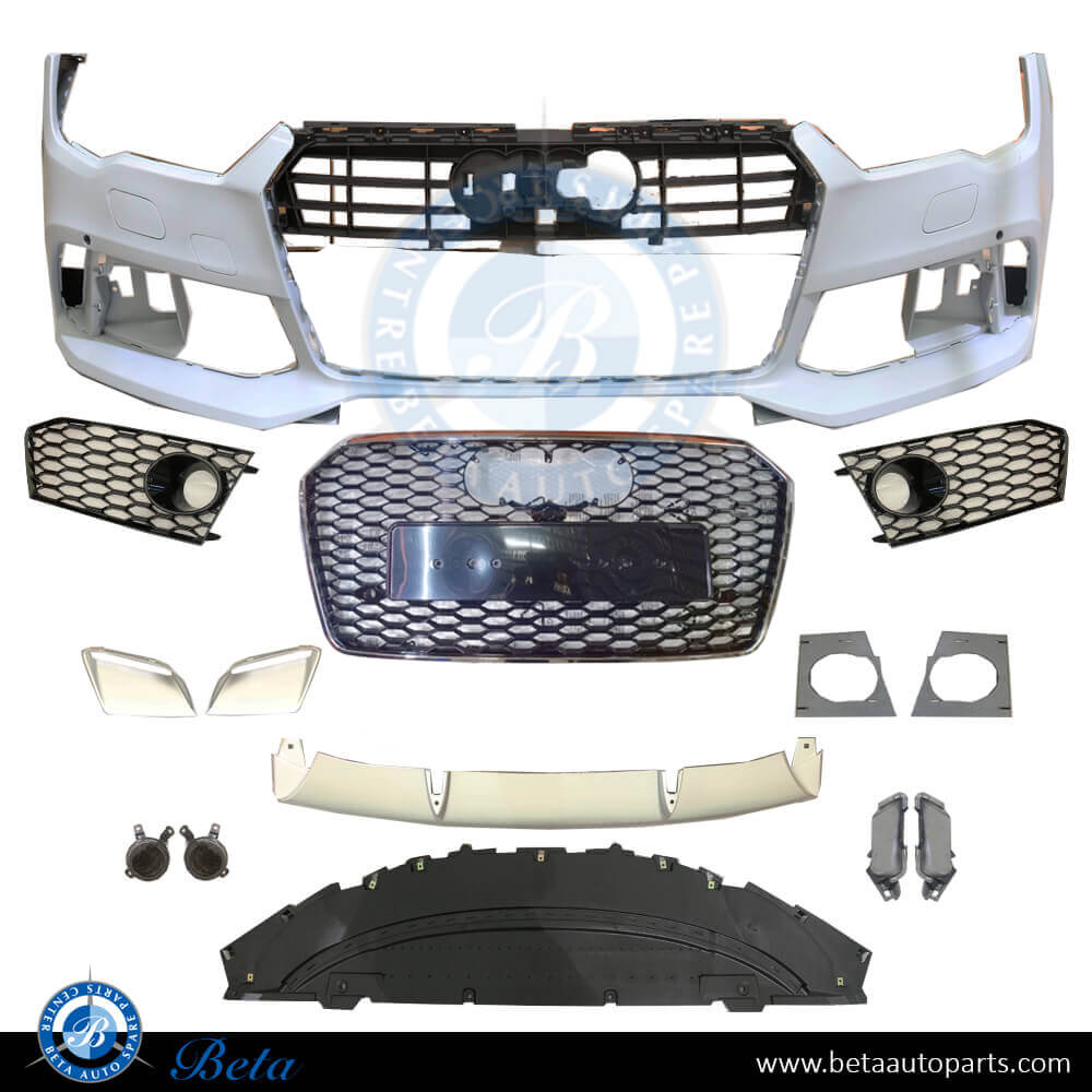 Audi A7 (2015-2018), Front Bumper RS7 Look, China, 4G8807065BR