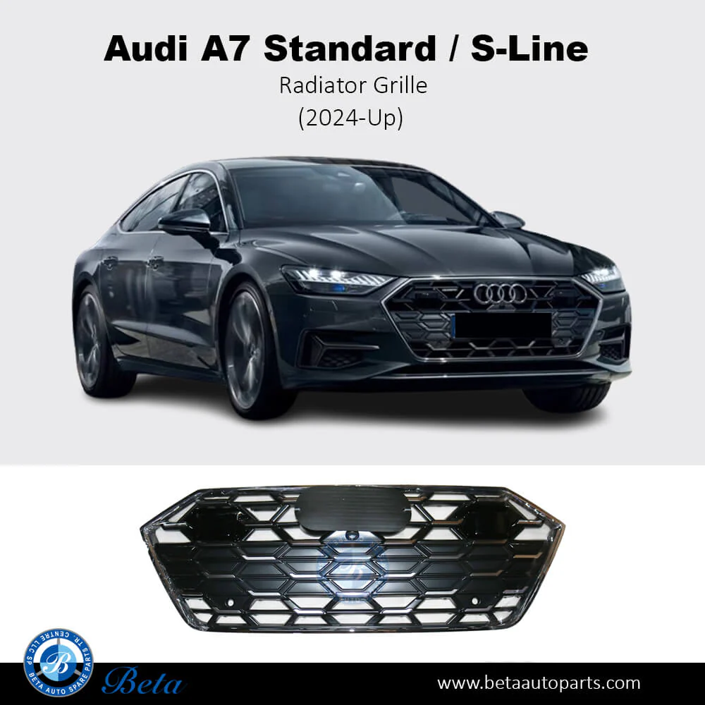 Audi A7 Standard / S-Line (2024-Up), Radiator Grille with ACC, China, 4K8853651N - Image 2
