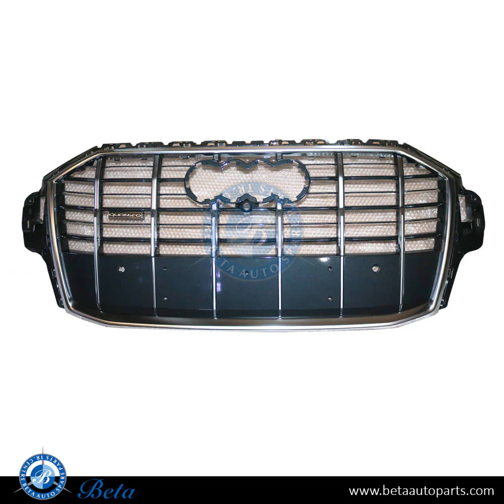 Audi Q7 S-Line (2020-2024), Radiator Grille with PDC with Park Assist (Black and Chrome), China, 4M0853651AH