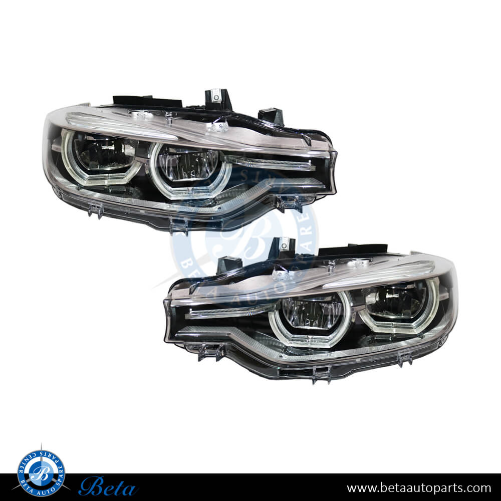 BMW 3 Series F30 (2012-2018), Headlamp Upgrade from Normal to 2016 LCI LED Look, China, 63117365595 / 63117365596