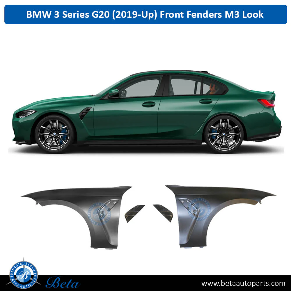 BMW 3 Series G20 (2019-Up), Front Fenders M3 Look, China, 41008494439 / 41008494440 - Image 2