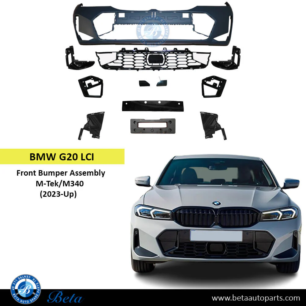 BMW 3 Series G20 LCI (2023-Up), Front Bumper M-Tek/M340 with PDC with Park Assist, China - Image 2