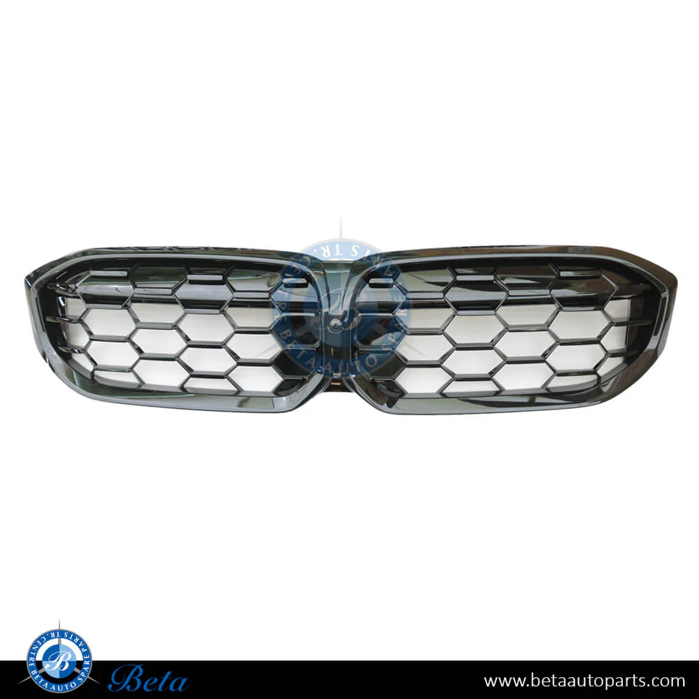 BMW 3 Series G20 LCI (2023-Up), Radiator Grille M340 Look with Camera Hole (All Black), China, 51115A1BFB2