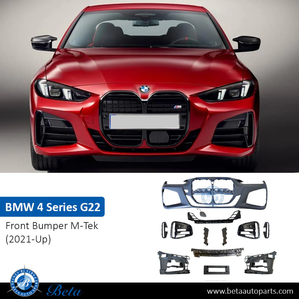 BMW 4 Series G22 (2021-Up), Front Bumper M-Tek with PDC with Park Assist, China - Image 2