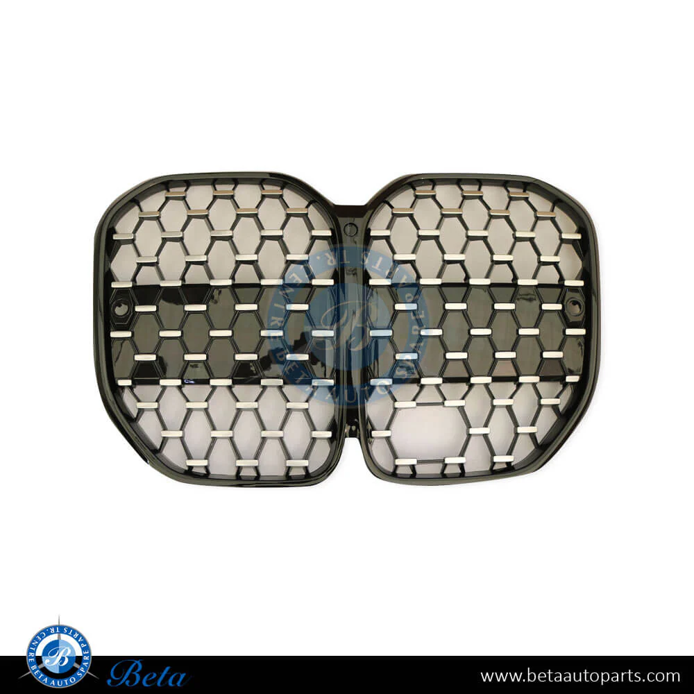 BMW 4 Series G22 (2021-Up), Radiator Grille M-Tek with ACC with Camera Hole (Black and Chrome), China, 51118738163