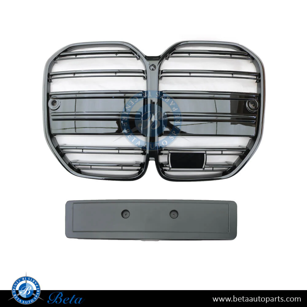 BMW 4 Series G22 (2021-Up), Radiator Grille M4 Look with ACC with Camera Hole (Black), China, 51138079070