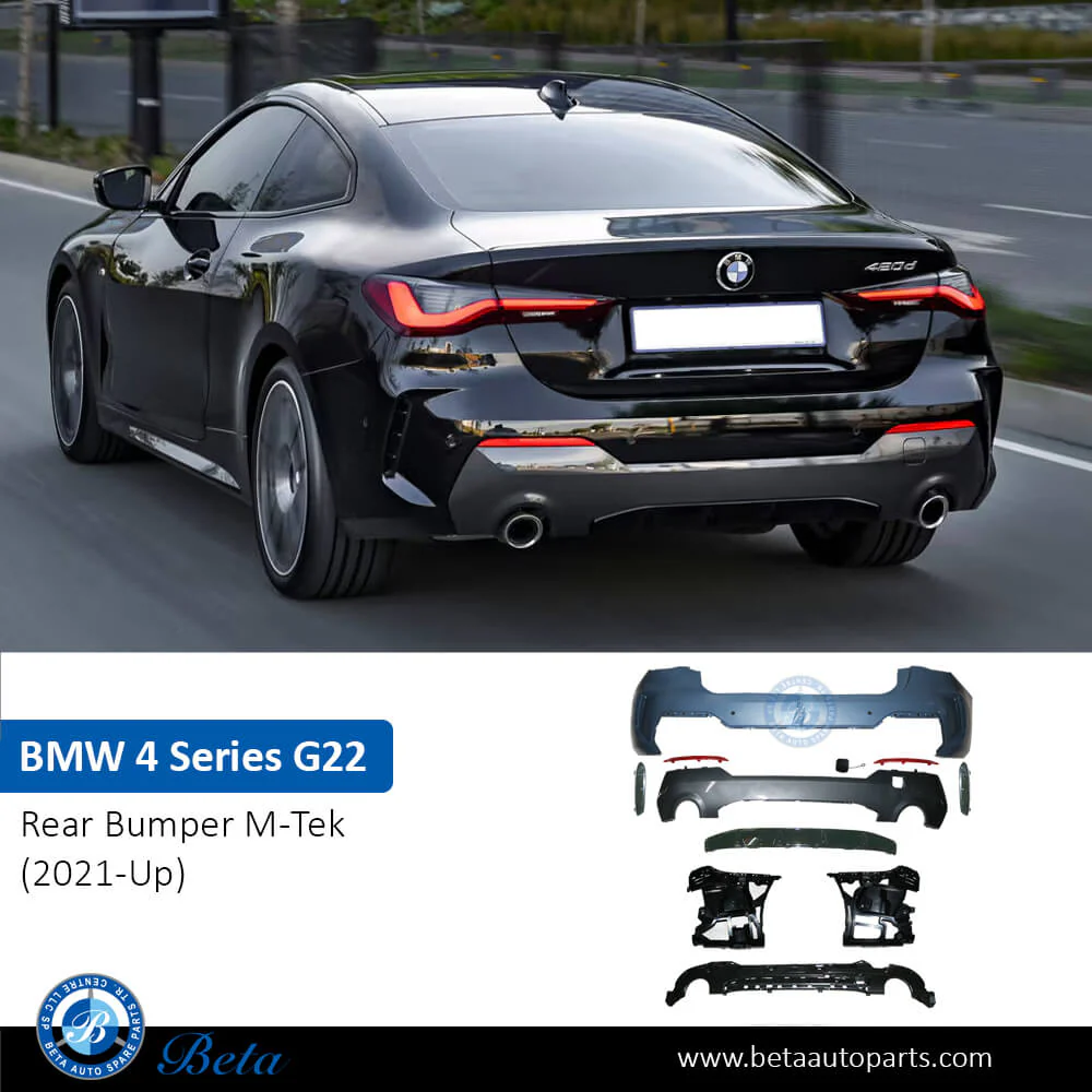 BMW 4 Series G22 (2021-Up), Rear Bumper M-Tek with PDC and Park Assist, China, 51129850252 - Image 2
