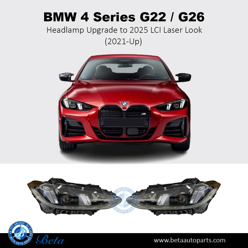 BMW 4 Series G22 / G26 (2021-Up), Headlamp Upgrade to 2025 LCI Laser Look, China, 63119851035 / 63119851036 - Image 2
