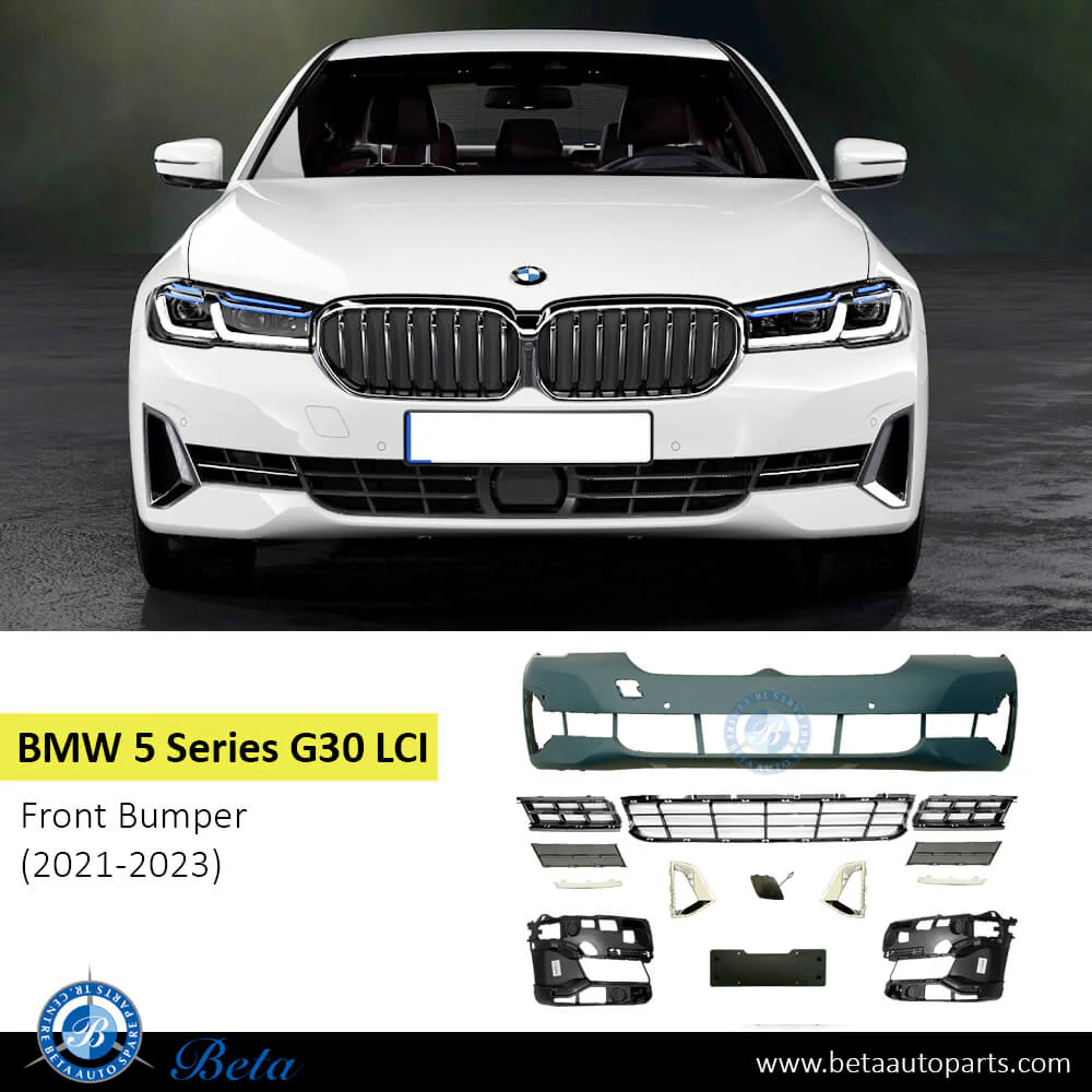 BMW 5 Series G30 LCI (2021-2023), Front Bumper with PDC, China - Image 2