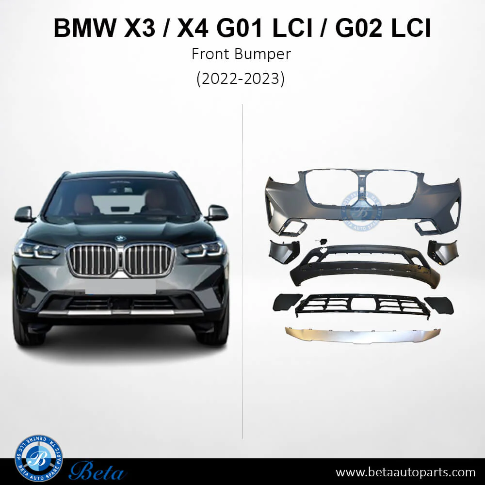 BMW X3 / X4 G01 LCI / G02 LCI (2022-2023), Front Bumper with PDC and Park Assist, China, 51115A40FA5 - Image 2