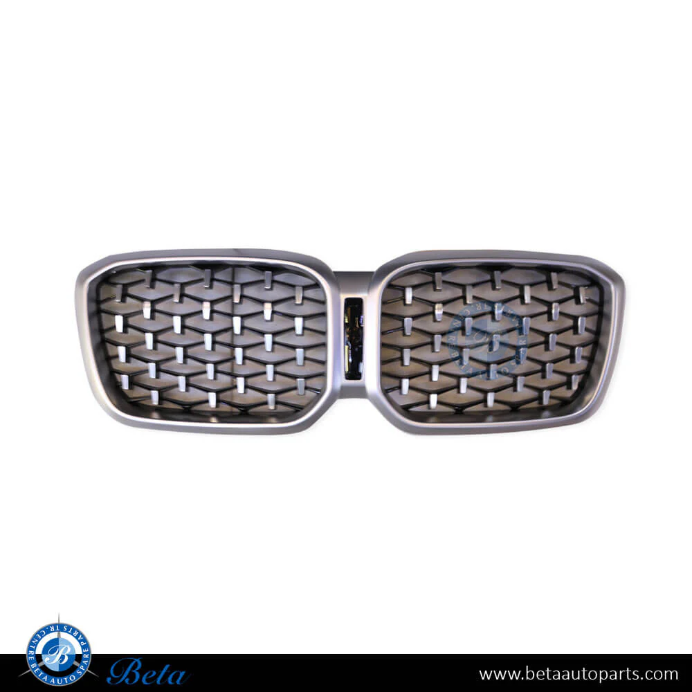 BMW X4 G02 LCI (2022-Up), Radiator Grille Stars Look without Camera Hole Fit for Standard and M-Tek (Silver), China, 51135A1AC59