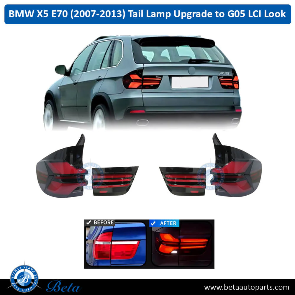 BMW X5 E70 (2007-2013), Tail Lamps Upgrade to G05 LCI Look, China, 63217158939 / 63217158940 / 63217158943 / 63217158940 - Image 2