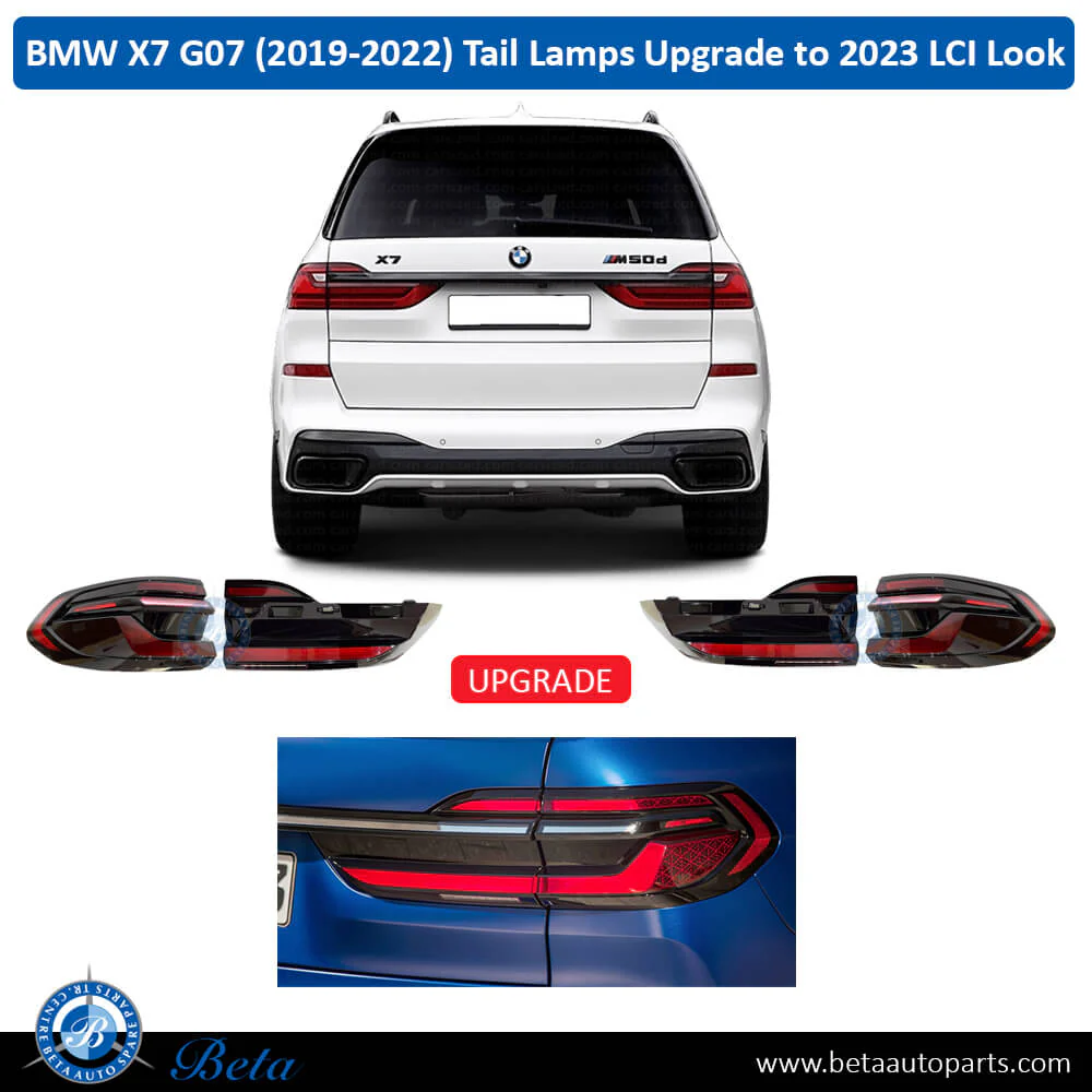 BMW X7 G07 (2019-2022), Tail Lamps Upgrade to 2023 LCI Look, China, 63215A164A7 / 63215A164A8 / 63215A164A1 / 63215A164A2 - Image 3