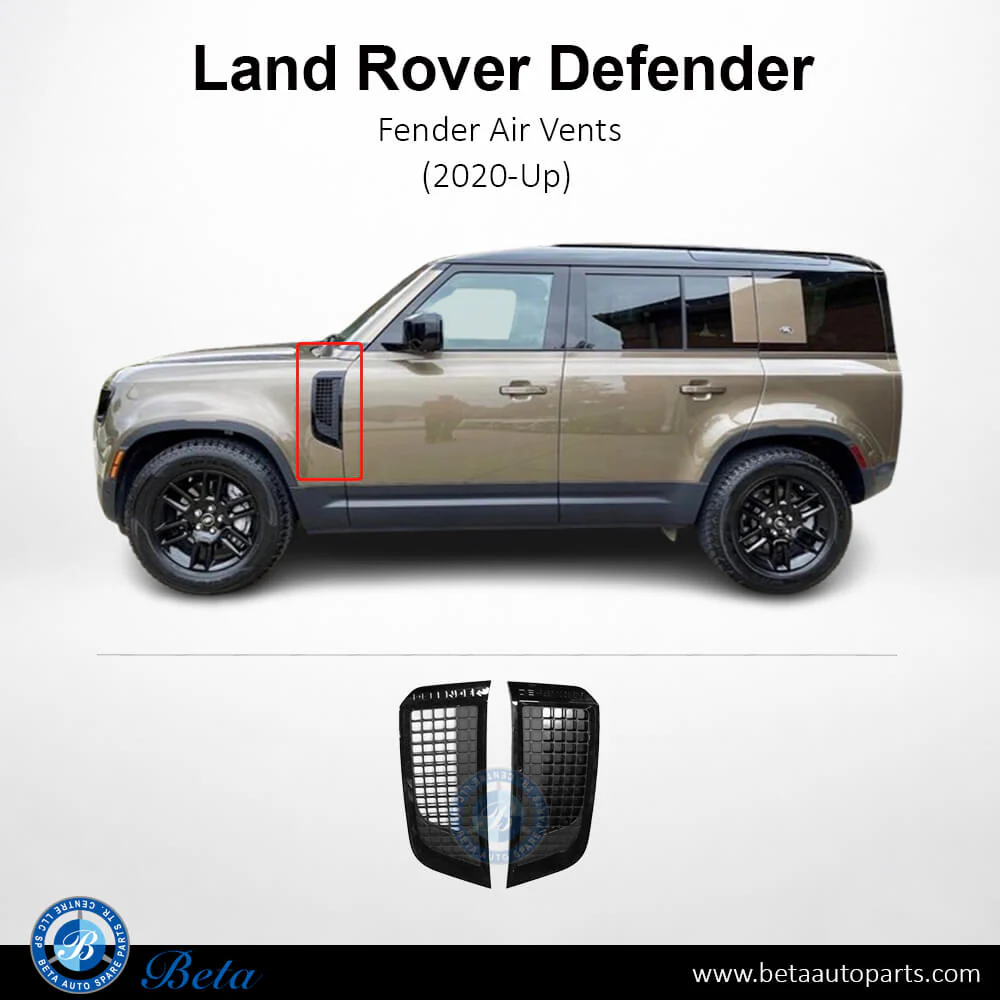 Land Rover Defender (2020-Up), Fender Air Vents (Black), China, LR146278 / LR146279 - Image 2