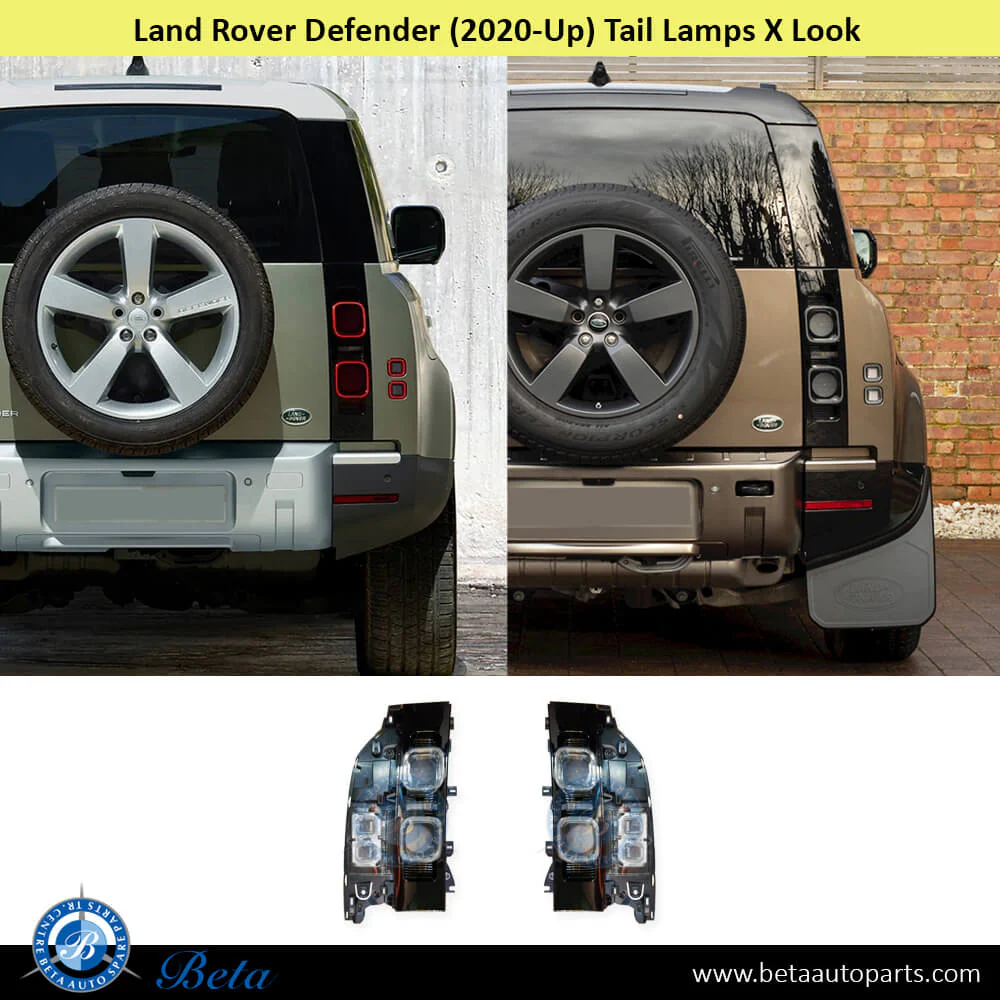 Land Rover Defender (2020-Up), Tail Lamps X Look (Black), China, LR147948 / LR147945 - Image 2