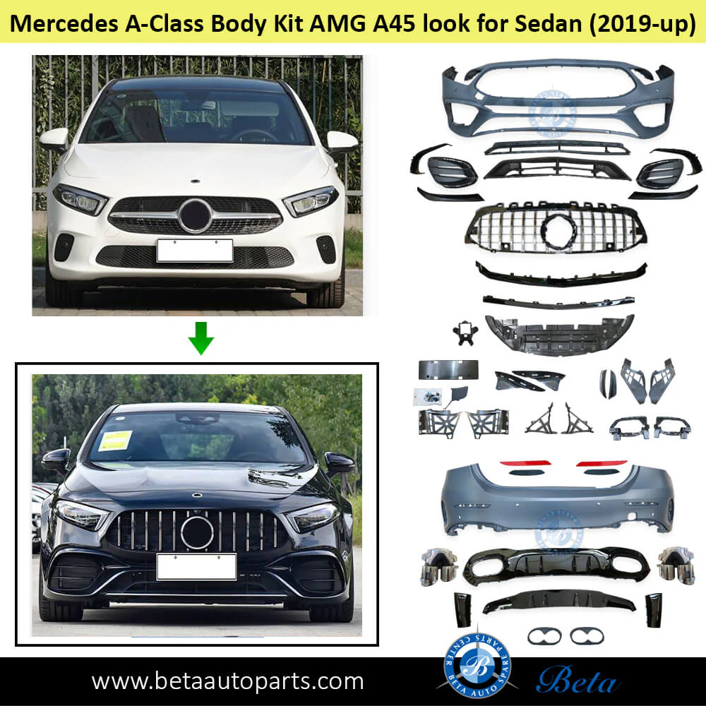 Mercedes A-Class Sedan W177 (2019-2022), Body Kit AMG A45 Look, China - Image 2