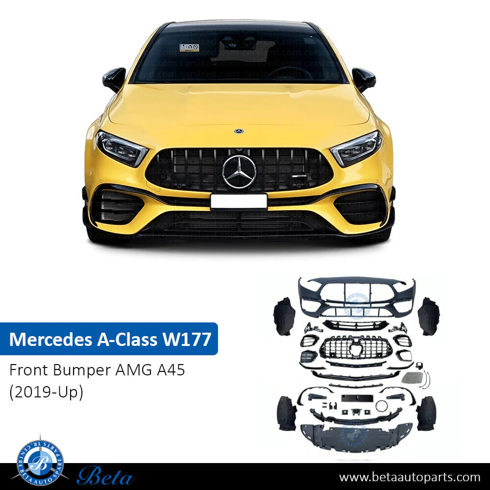 Mercedes A-Class W177 (2019-2022), Front Bumper AMG A45 with Park Assist OE Type, China, 1778855103 - Image 2