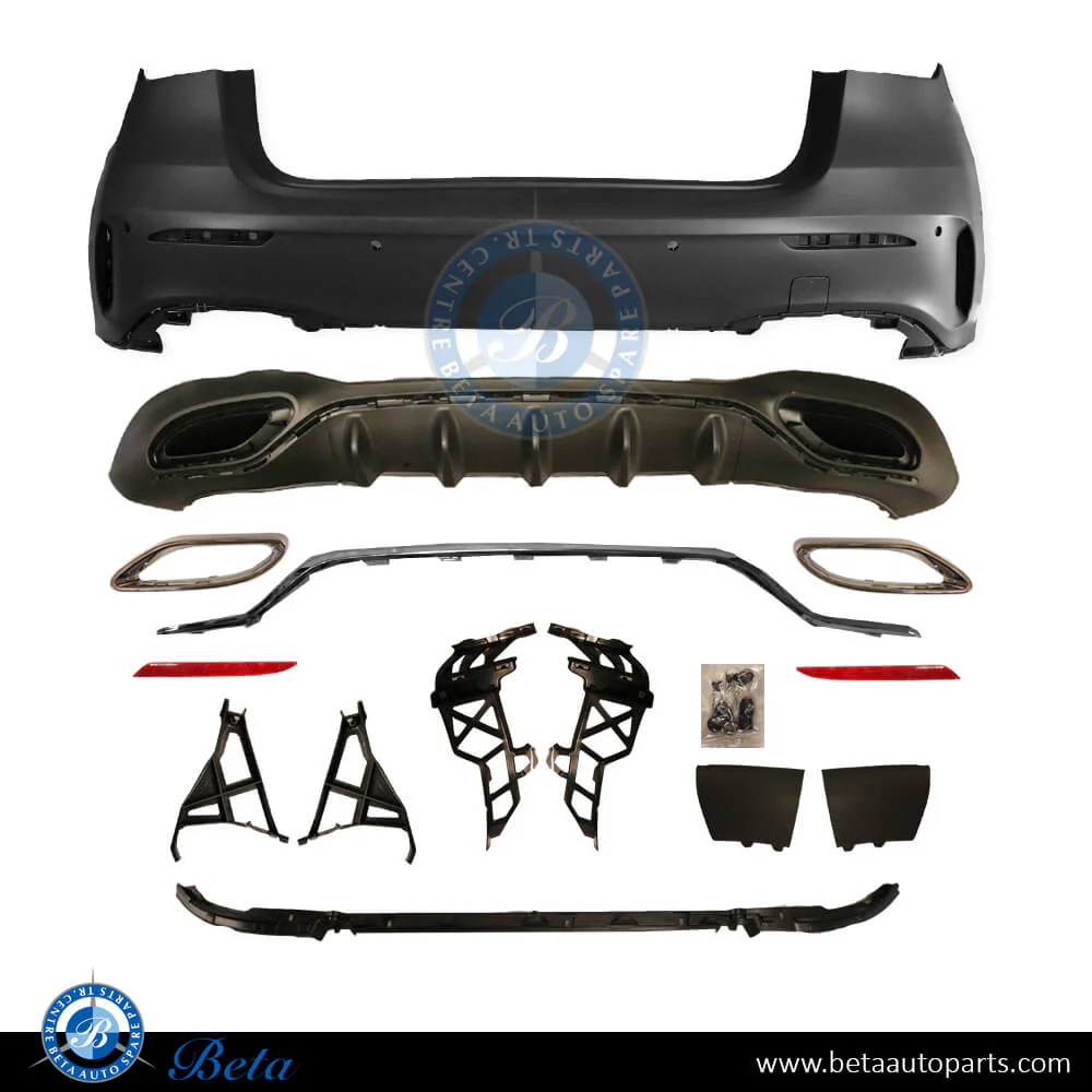 Mercedes A-Class Hatchback W177 (2019-Up), Rear Bumper Normal AMG with Park Assist, Taiwan, 1778804801