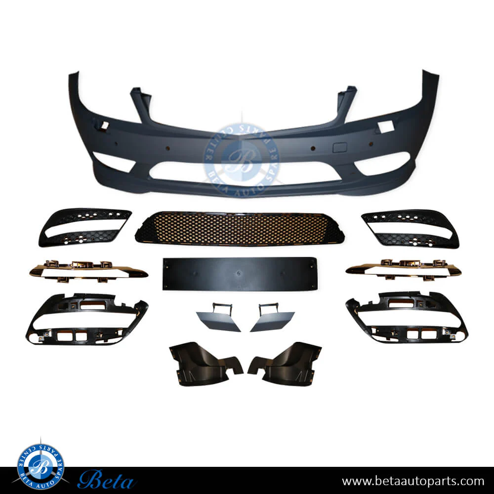 Mercedes C-Class W204 (2008-2010), Front Bumper Normal AMG with DRL / PDC / Washer, Taiwan, 2048852838