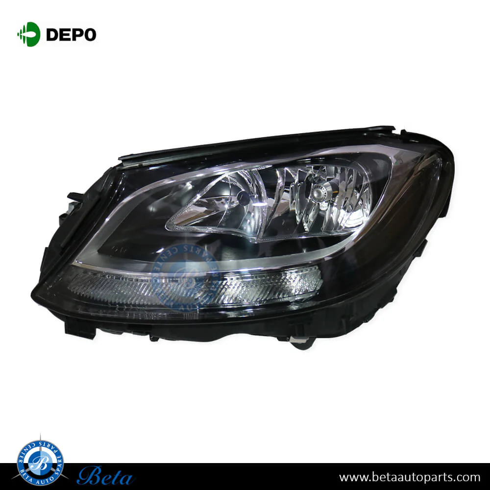 Mercedes C-Class W205 (2015-2018), Headlamp Normal (Left), Depo, 2058200161 / 2059066702