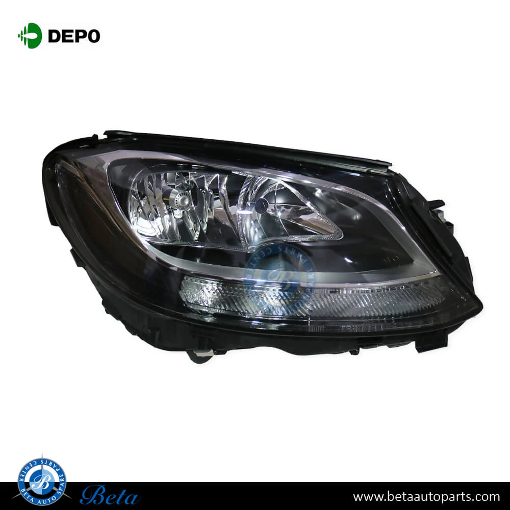 Mercedes C-Class W205 (2015-2018), Headlamp Normal (Right), Depo, 2058200261 / 2059066802