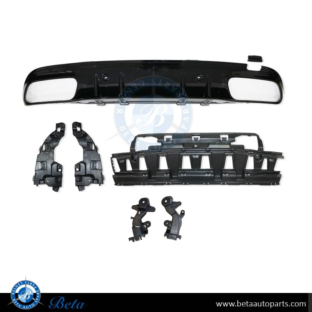 Mercedes C-Class W205 (2019-2021), Rear Diffuser AMG C63 for Normal AMG (Black), China, 2058853103