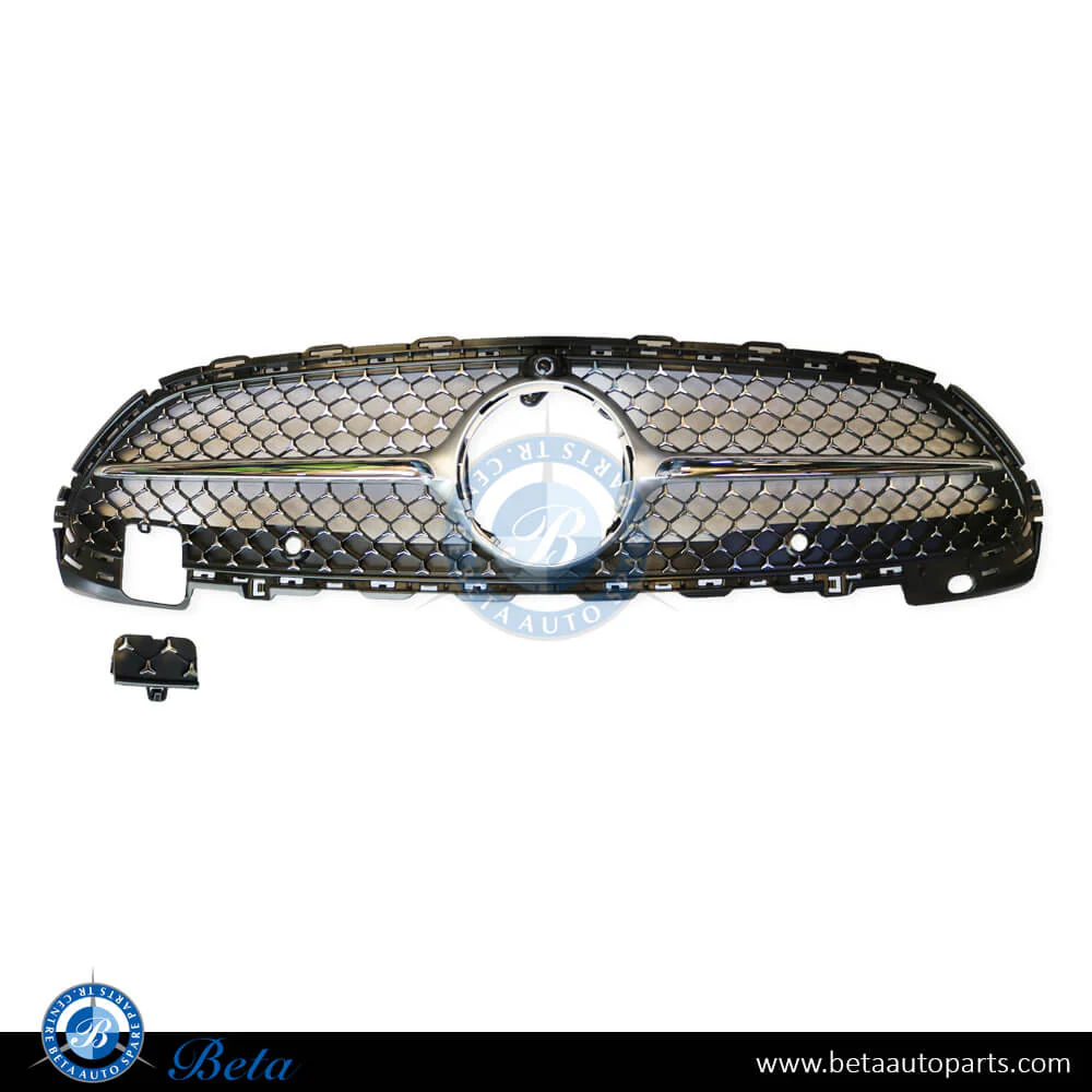 Mercedes C-Class W206 (2022-Up), Radiator Grille AMG Stars Look without Logo with Camera Hole (Silver), China, 2068805105