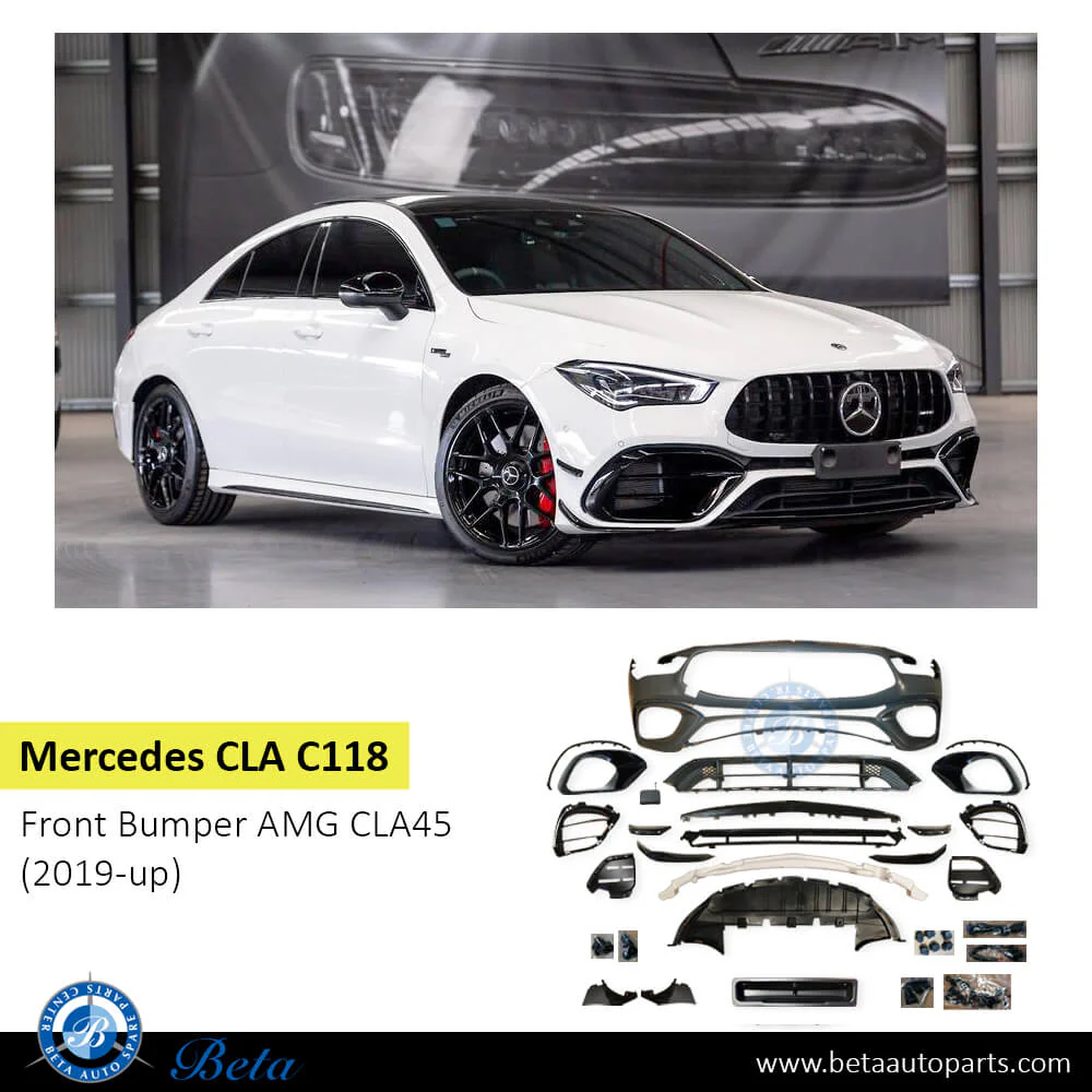 Mercedes CLA-Class C118 (2019-Up), Front Bumper AMG CLA45 with Park Assist, Taiwan, 1188857901 - Image 2