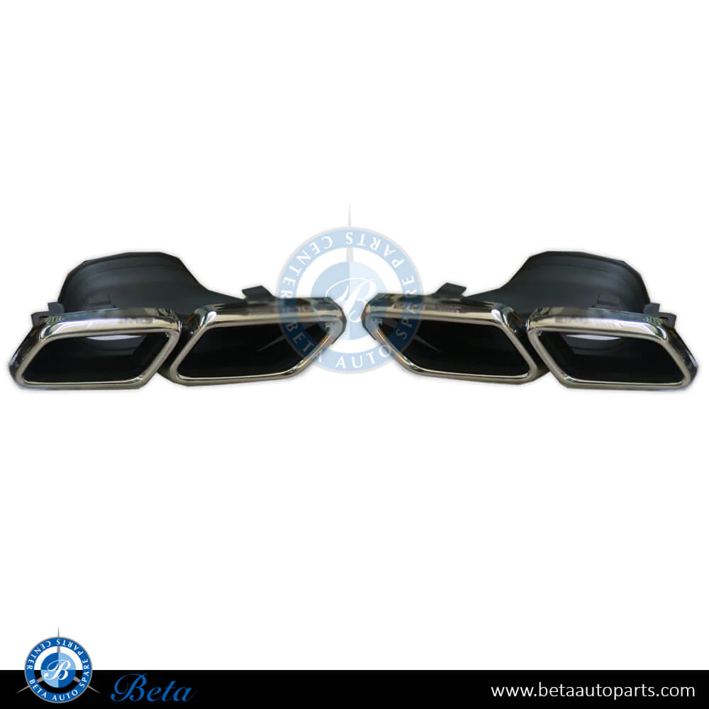 Mercedes E-Class / GLC-Class W213 / W253 / C253 (2016-2020), Exhaust Tips AMG E63/Glc63 (Silver), China, 2134903100 / 2134903200