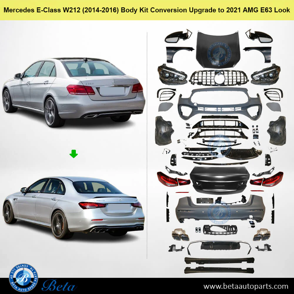 Mercedes E-Class W212 (2014-2016), Body Kit Conversion Upgrade to 2021 AMG E63 Look, China - Image 2