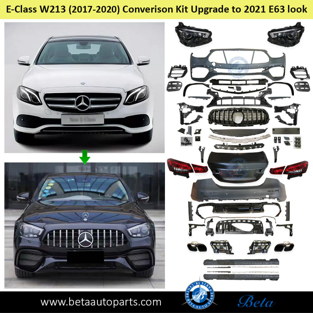 Mercedes E-Class W213 (2017-2020), Body Kit Conversion Upgrade to 2021 AMG E63 Look, Taiwan