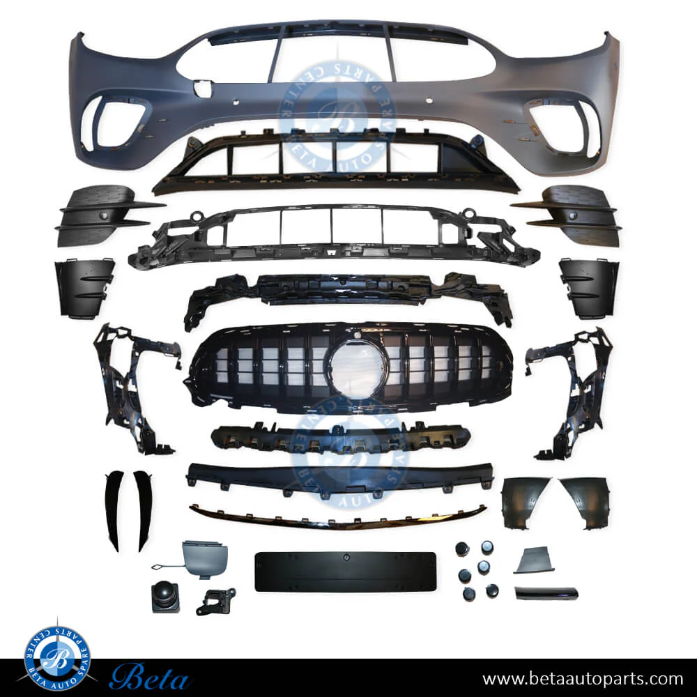 Mercedes E-Class W213 (2021-2023), Front Bumper Normal AMG with PDC / Park Assist / Camera Hole (Gloss Black), Taiwan, 2138859606