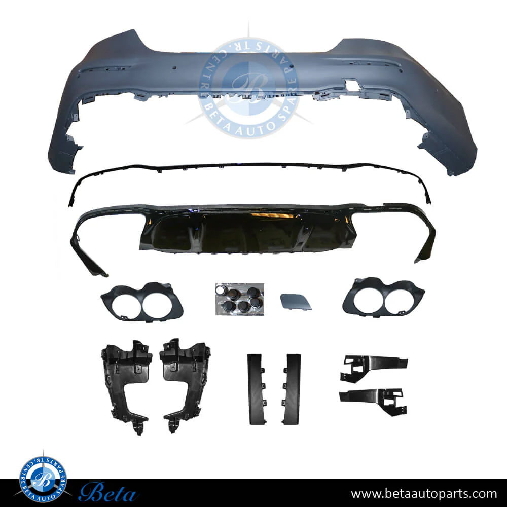 Mercedes E-Class W213 (2021-2023), Rear Bumper AMG E53 with PDC / Park Assist, Taiwan, 2138854405