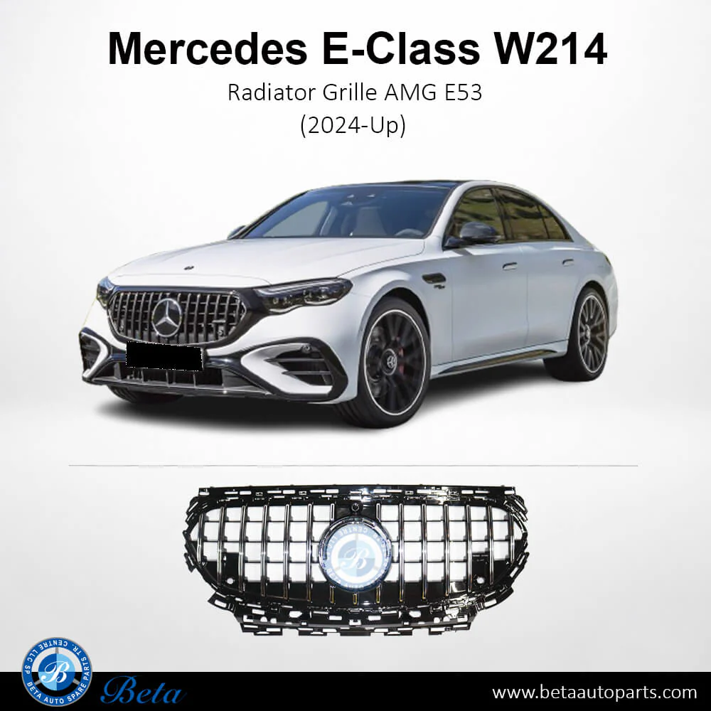 Mercedes E-Class W214 (2024-Up), Radiator Grille AMG E53 (Black), China, 2148807102 - Image 2