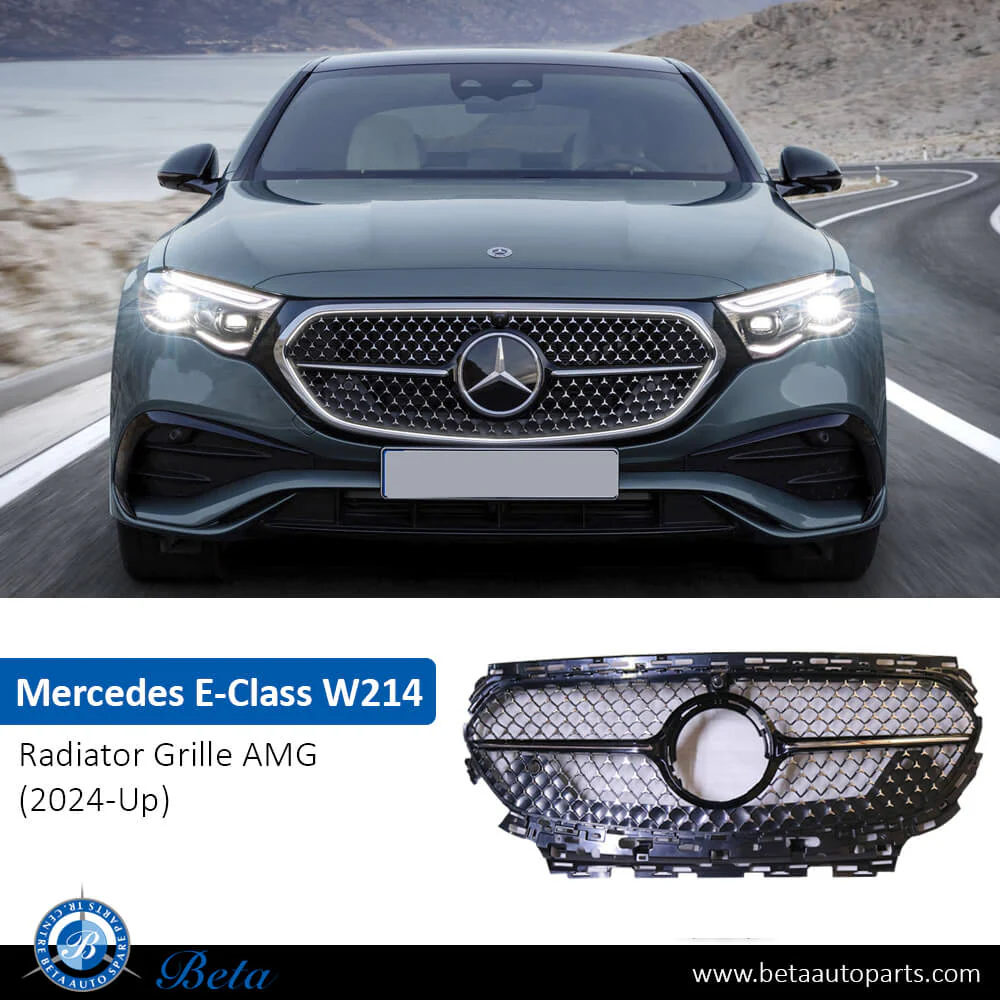 Mercedes E-Class W214 (2024-Up), Radiator Grille Stars Look with Camera Hole for Normal AMG, China, 2148804501 - Image 2