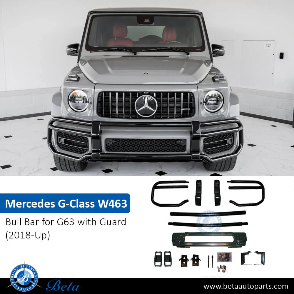 Mercedes G-Class W463 (2018-2024), Bull Bar for G63 with Guard (Black), China, 4638807601 - Image 2