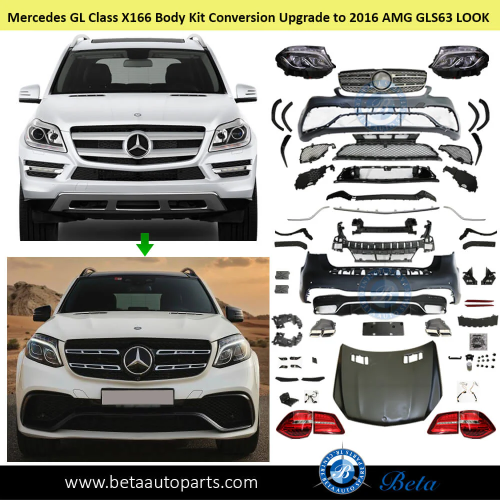 Mercedes GL-Class X166 (2013-2015), Body Kit Conversion Upgrade to 2016 AMG GLS63 Look, China