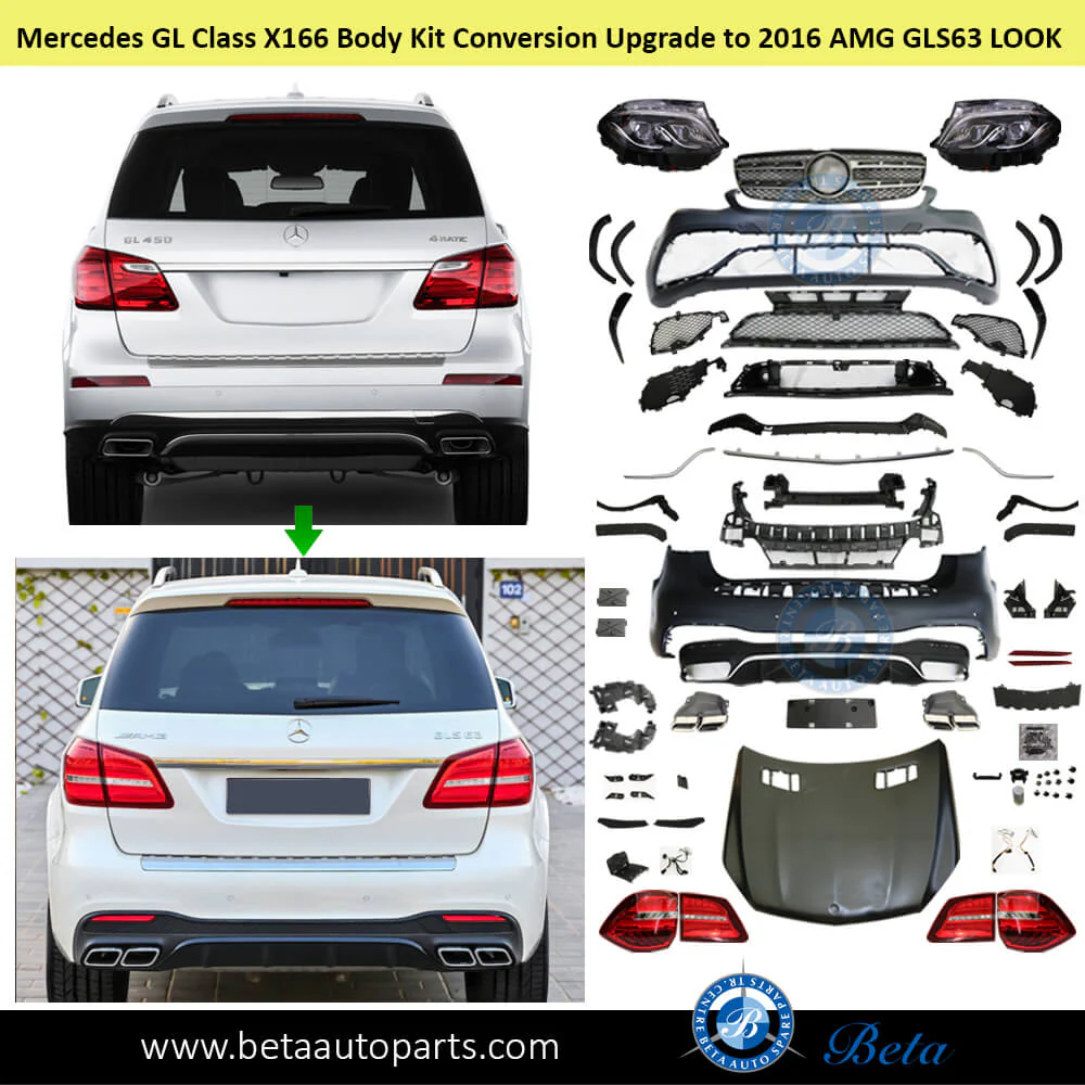 Mercedes GL-Class X166 (2013-2015), Body Kit Conversion Upgrade to 2016 AMG GLS63 Look, China - Image 2