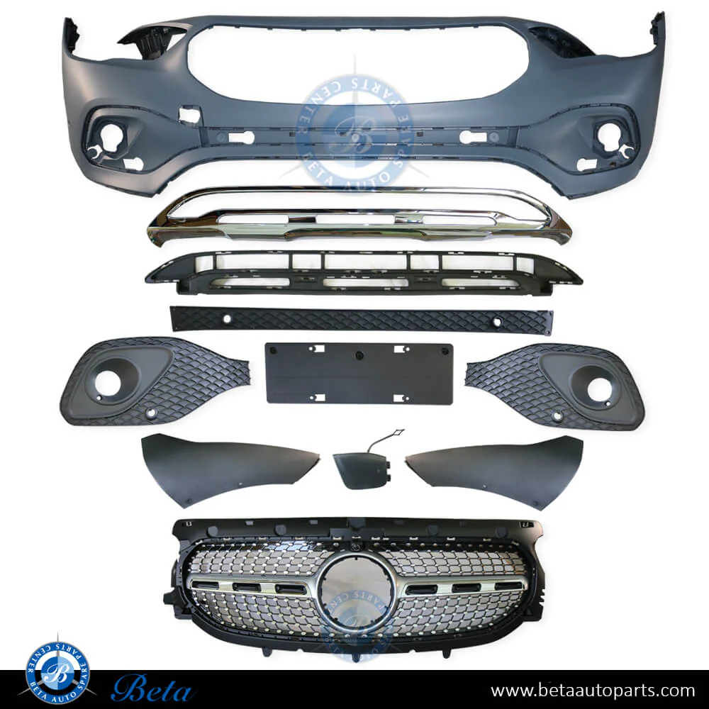 Mercedes GLA-Class H247 (2021-Up), Front Bumper with Radiator Grille, China, 2478803501
