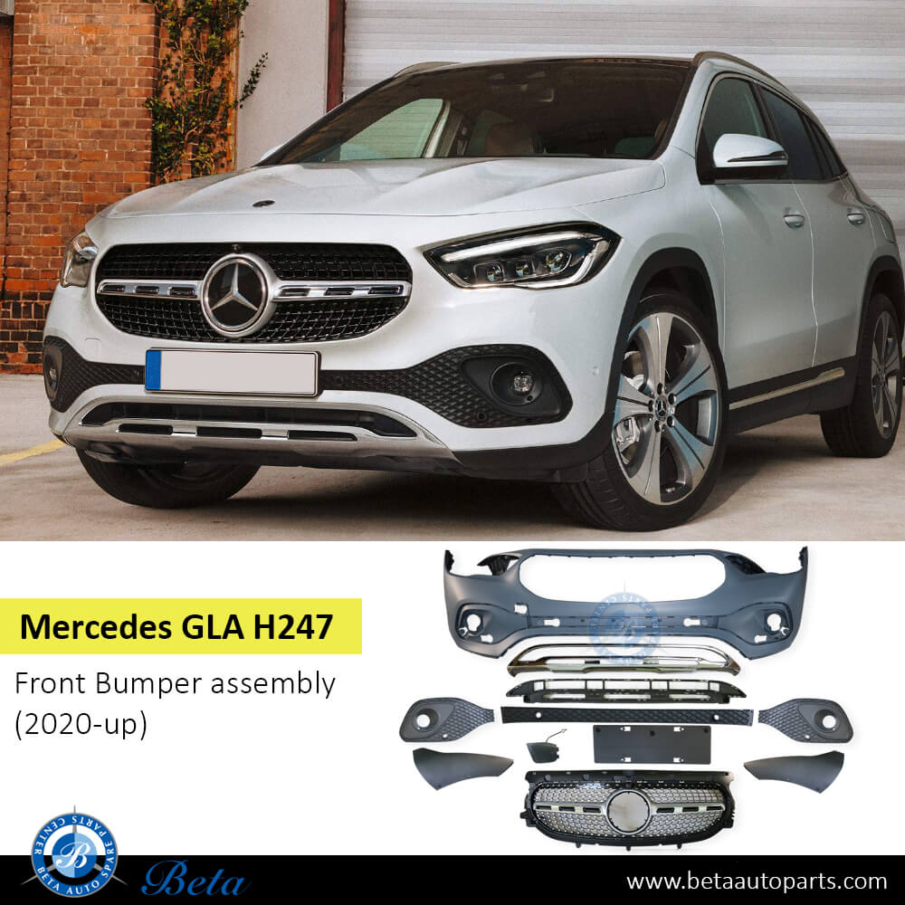 Mercedes GLA-Class H247 (2021-Up), Front Bumper with Radiator Grille, China, 2478803501 - Image 2