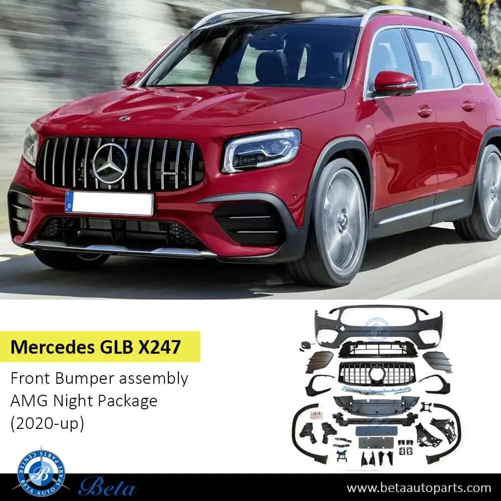 Mercedes GLB-Class X247 (2020-Up), Front Bumper Normal AMG with Radiator Grille with Park Assist, China, 2478801903 - Image 2