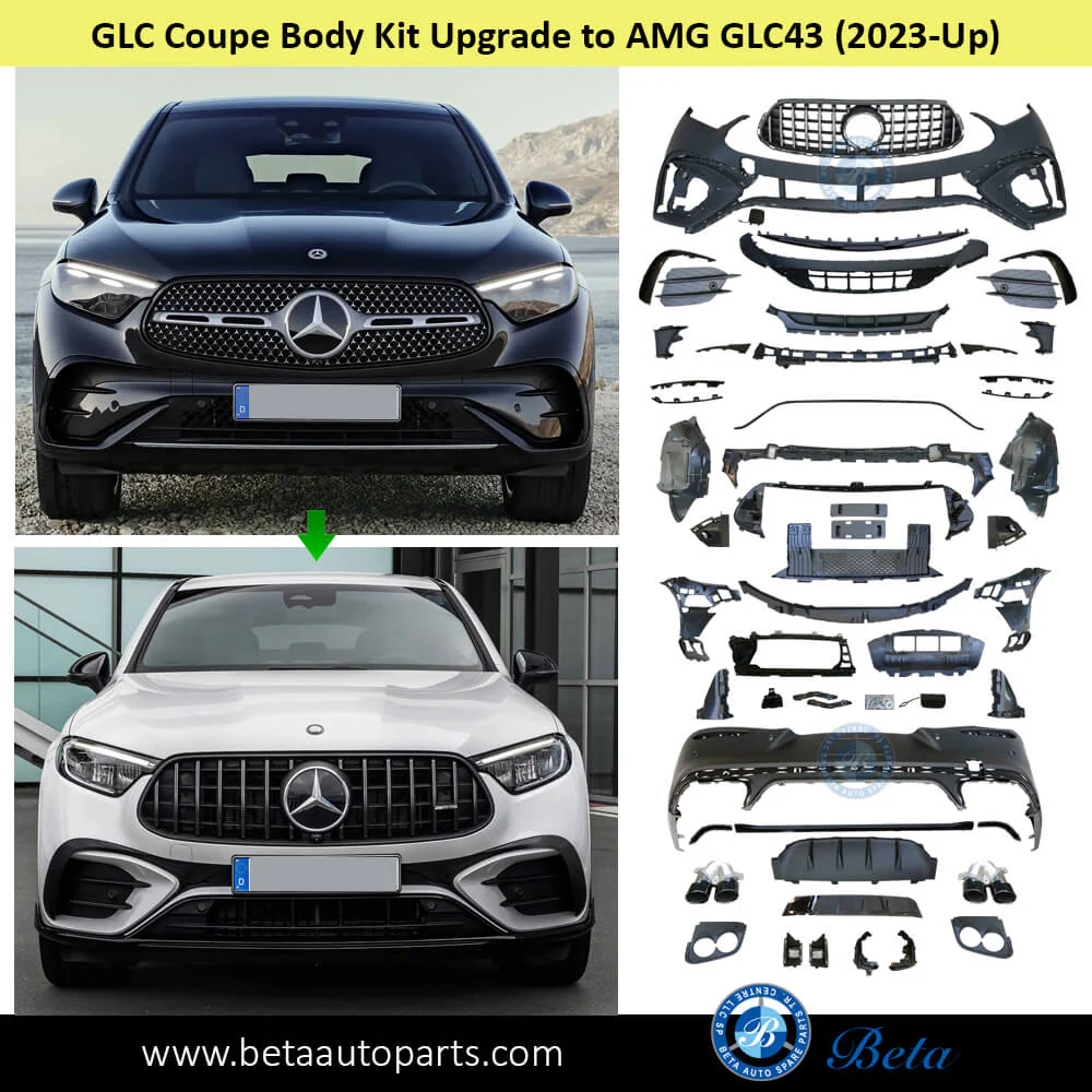 Mercedes GLC-Class Coupe C254 (2023-Up), Body Kit Upgrade to AMG GLC43 with Radiator Grille, China - Image 2