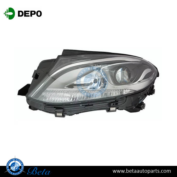 Mercedes GLE-Class W166 (2015-2018), Headlamp Normal with LED (Left), Depo, 1668201559