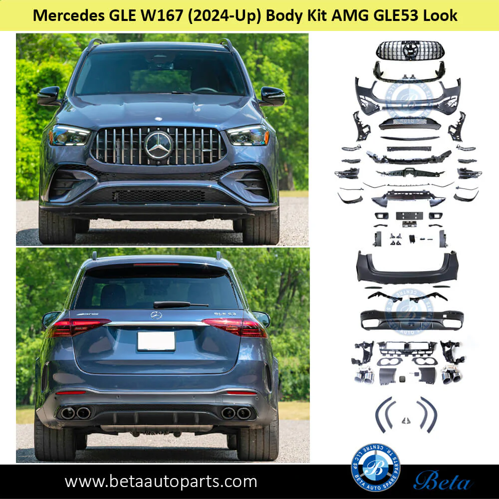 Mercedes GLE-Class W167 (2024-Up), Body Kit AMG GLE53 Look (Black), China - Image 2