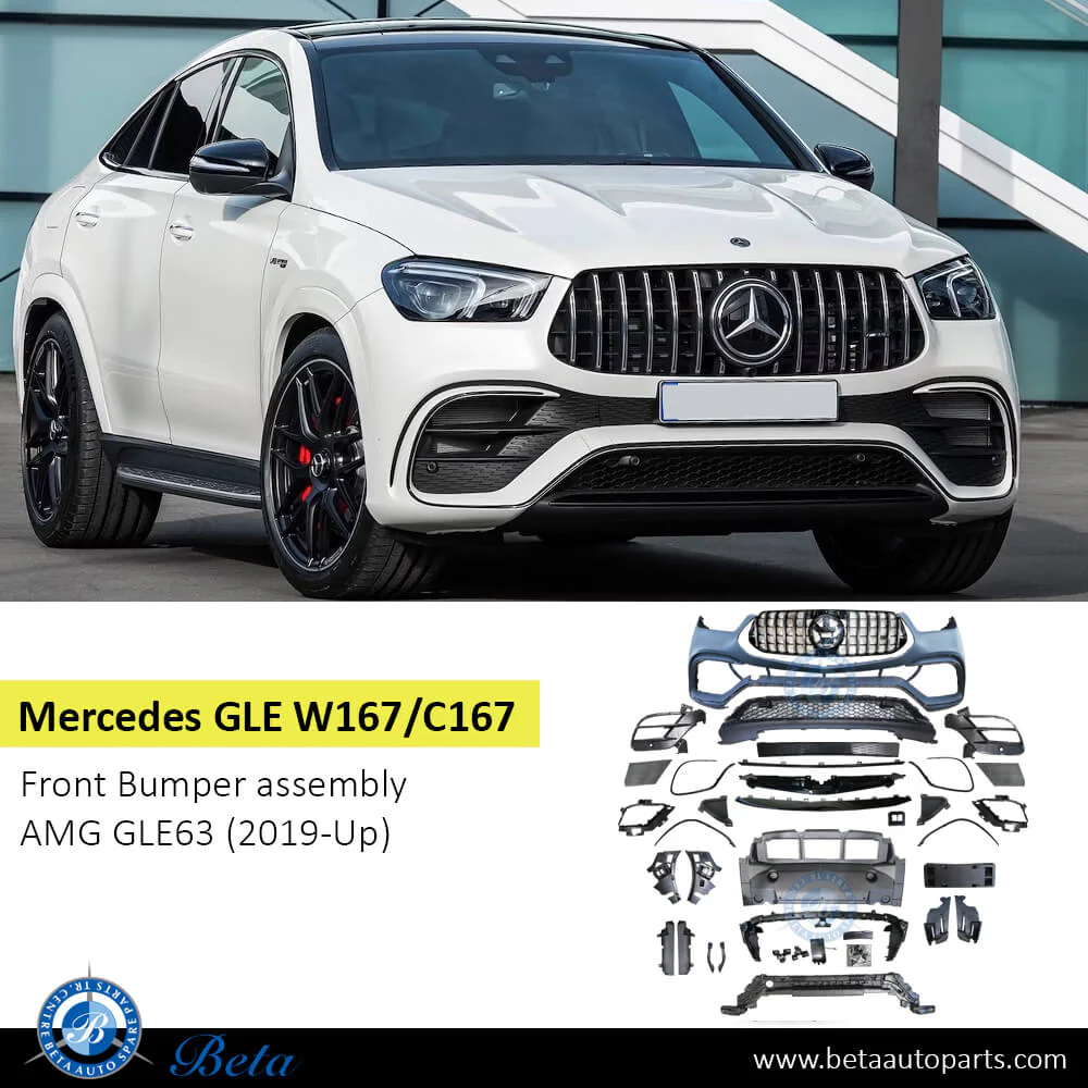 Mercedes GLE-Class W167 / C167 (2019-Up), Front Bumper AMG GLE63 with Park Assist, China, 1678859703 - Image 2
