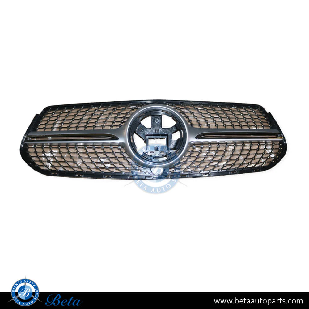 Mercedes GLE-Class W167 / C167 (2019-2023), Radiator Grille Diamond Look for AMG Bumper (Silver), China, 1678886100