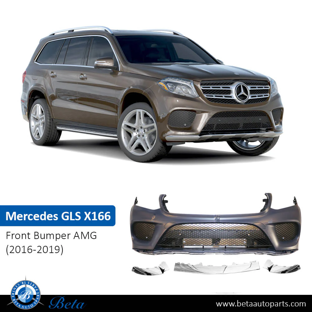 Mercedes GLS-Class X166 (2016-2019), Front Bumper Normal AMG with Park Assist, China, 1668851900 - Image 2