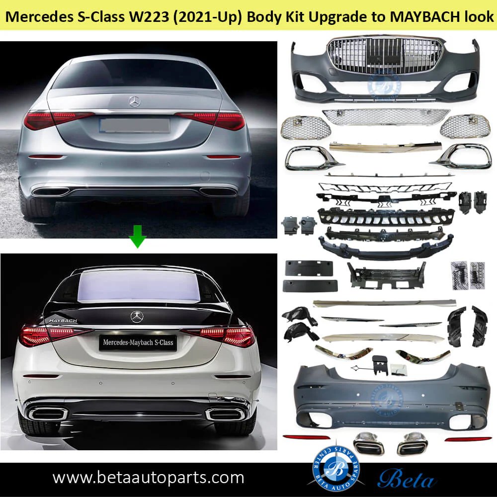 Mercedes S-Class W223 (2021-Up), Body Kit Upgrade To Maybach Look, China - Image 3